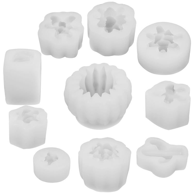 10Pcs Candle Mold Scented Candle Mold Aromatherapy Candle Silicone Model - Image 1
