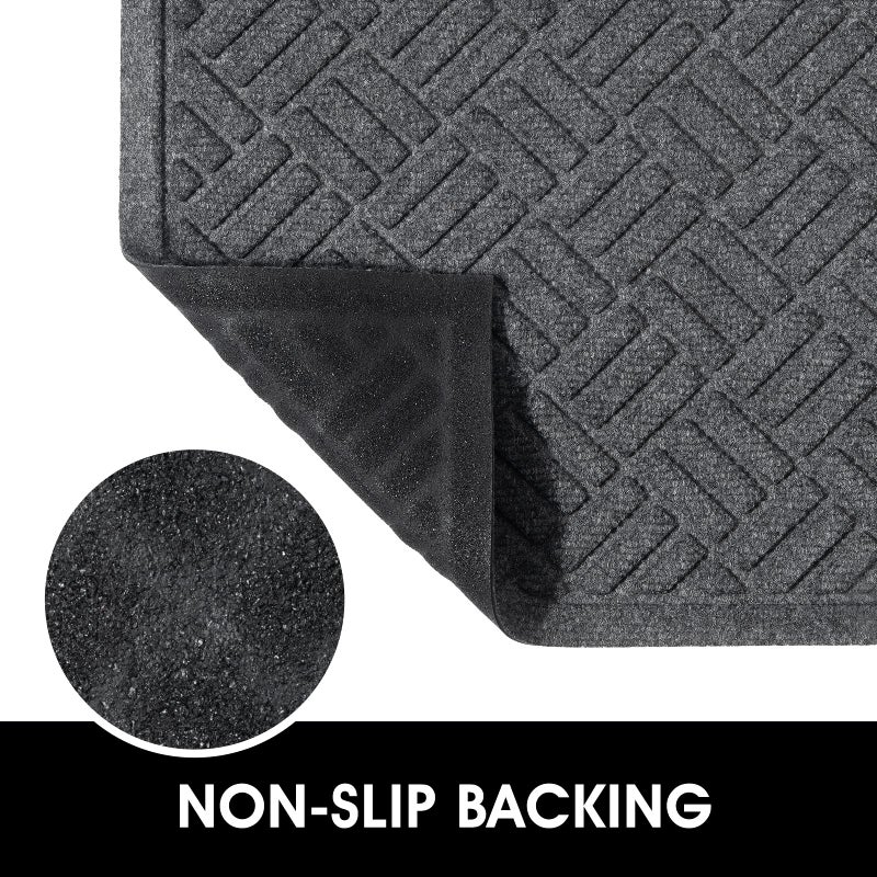 MATALL Front Door Mat 2 Pack Indoor and Outdoor Welcome Mat, Absorbent and Drain Away Water Heavy Duty Entryway Doormat for Front Back Doors, Laundry Rooms, Mudrooms and More, 29.5x17.5IN - Image 2