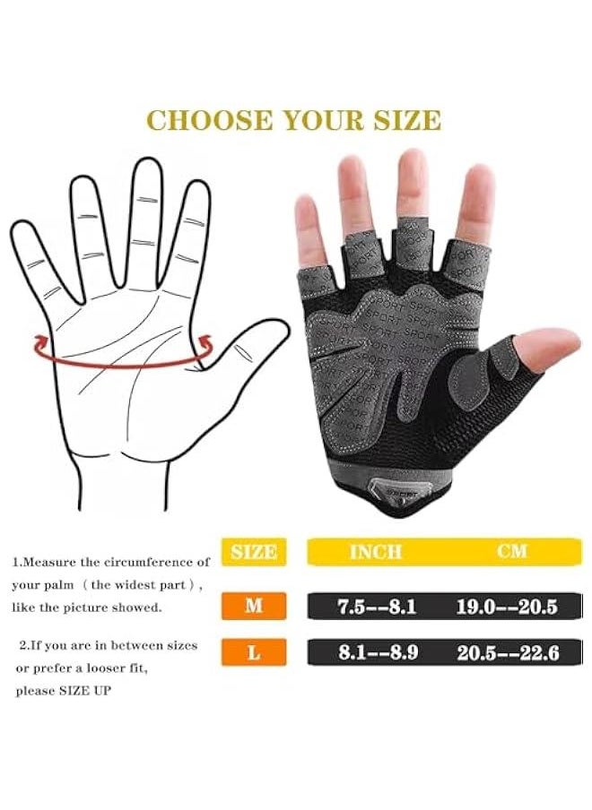 HOOKOR New Breathable Workout Gloves for Women & Men - No More Sweaty & Full Palm Protection Gym Exercise, Cycling, Fitness, Weightlifting, Pull-ups, Deadlifting, Rowing-L  - Image 4