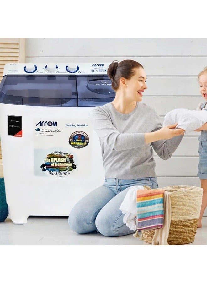 Arrow Twin Tub Washing Machine - Top Load - 6 kg - White - RO-07TTB - Image 4
