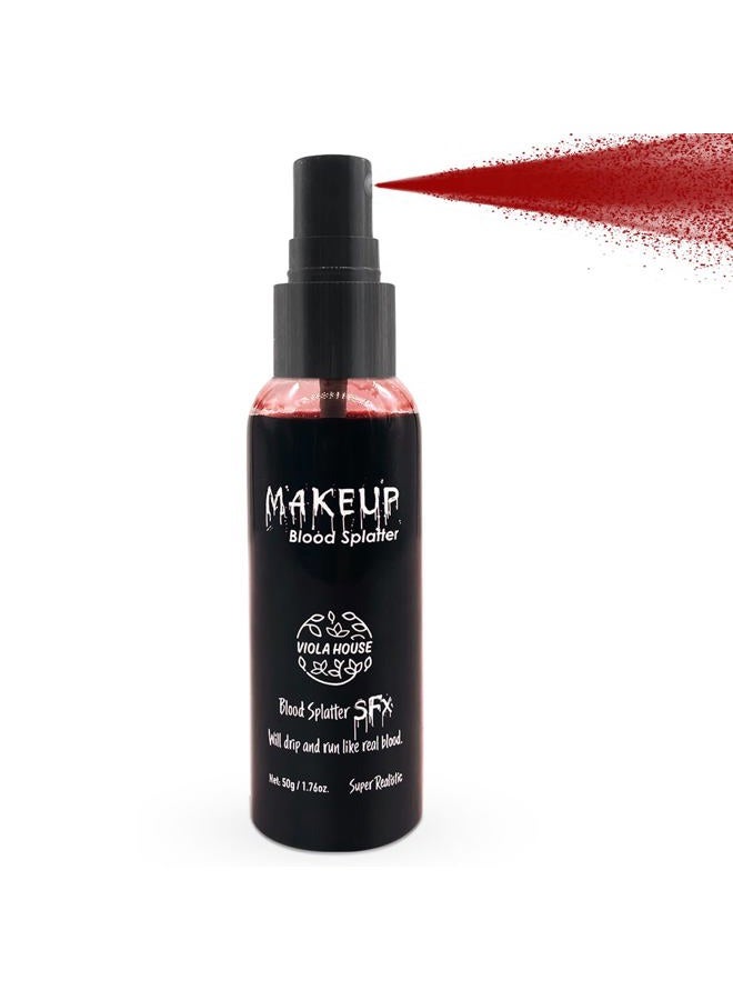 VIOLA HOUSE Artificial Blood Red Spray, Artificial Halloween Blood, film blood, vampire blood, zombie blood for carnival and carnival, Sfx Make Up Face Body Paint. 50g/1.76oz - Image 1