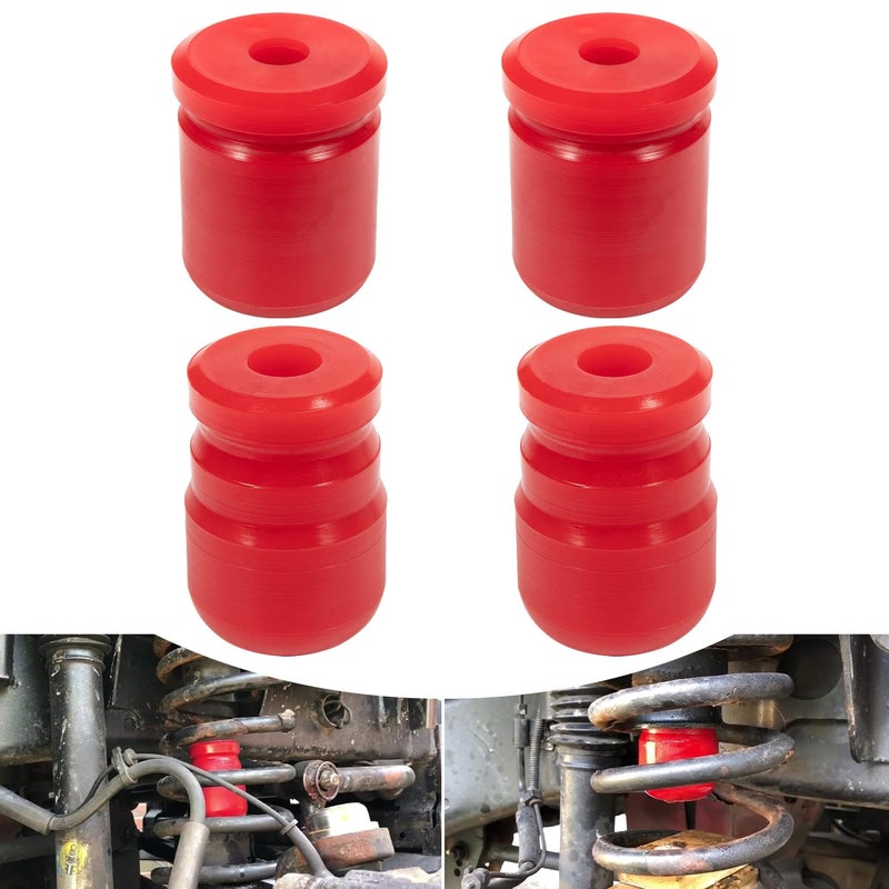Bonbo 4PCS Upgrade 11303 Bump Stop  11304 Bump Stop Polyurethane Front  Rear for Jeep Wrangler JK JKU Sport Rubicon Sahara Freedom Unlimited 20072018