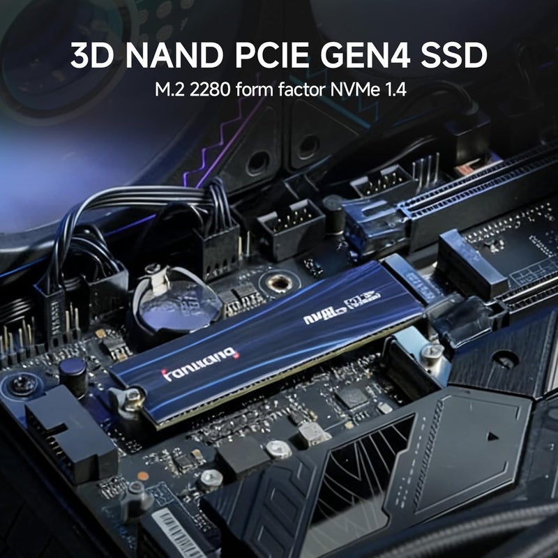 فانكسيانغ 500 جيجابايت NVMe SSD من PCIe الجيل الرابع قرص SSD للألعاب لبلاي ستيشن 5، تصل سرعته إلى 6300 ميجابايت/ثانية، M.2 2280 SSD متوافق مع توسعة تخزين بلاي ستيشن 5، محرك أقراص الحالة الصلبة الداخلي للاعبين والمحترفين والمبدعين S880E - Image 5