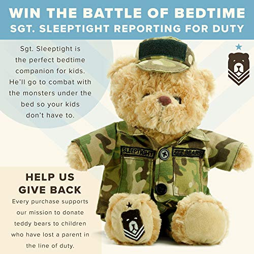 ZZZ Bears SGT Sleeptight Army Teddy Bear with Storybook & Sleep System, Comforting Gift for Army Kids, Helps with Bedtime Routine, Deployment Separation & Emotional Support - Image 2