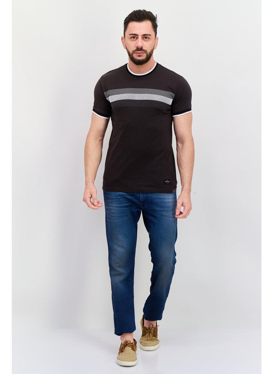 Men Crew Neck Short Sleeve Striped T-Shirts, Asphalt - pzsku/ZD0C298579D7D00558146Z/45/_/1737642134/97d237a8-4138-4bbd-ab74-1fd930bf9dc5