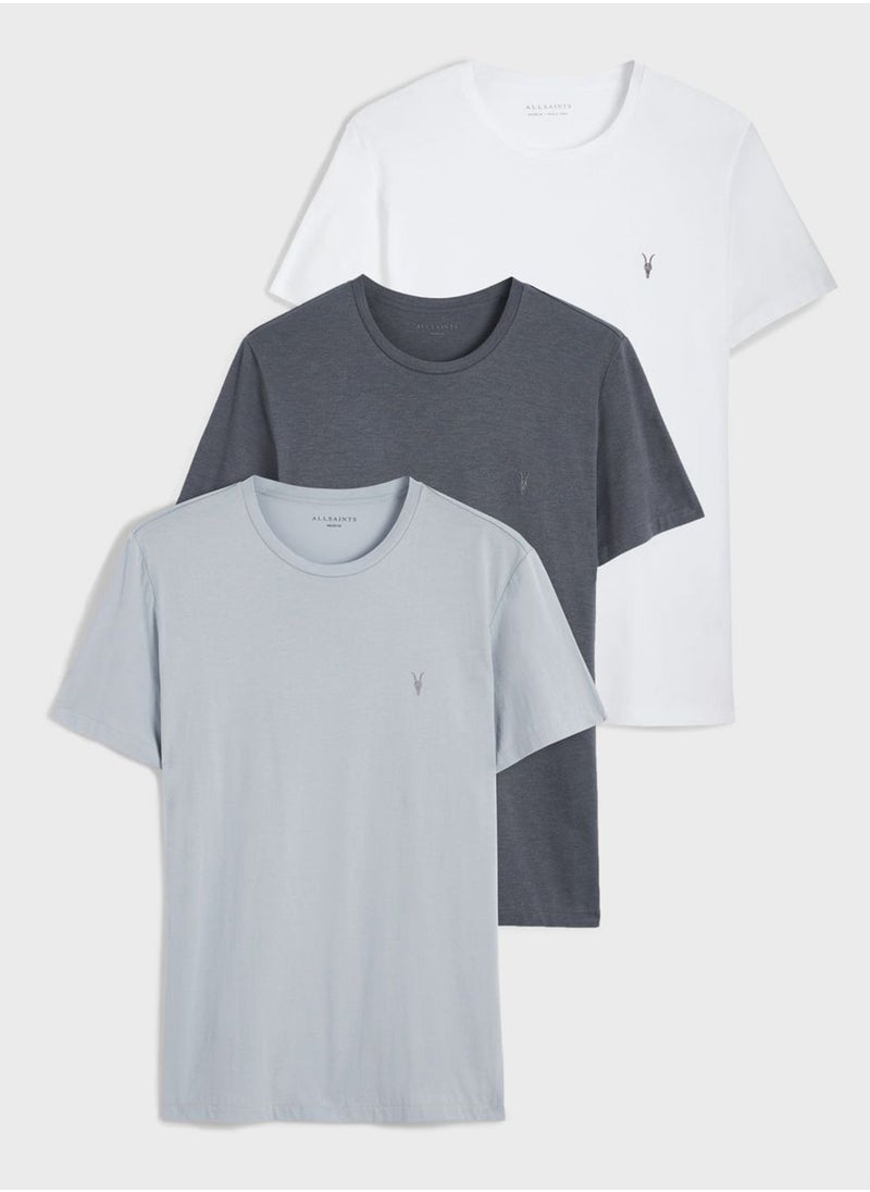 all saints - 3 Pack Tonic Crew Neck T-Shirt - Image 1