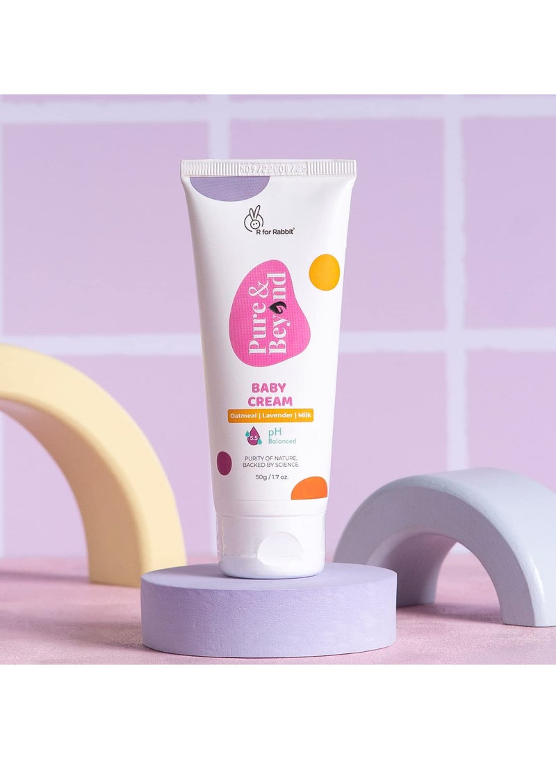 أر فور رابيت بيور آند بيوند كريم بيور آند بيوند 50 جم مرطب للوجه والجسم بالشوفان واللافندر والحليب - Image 1