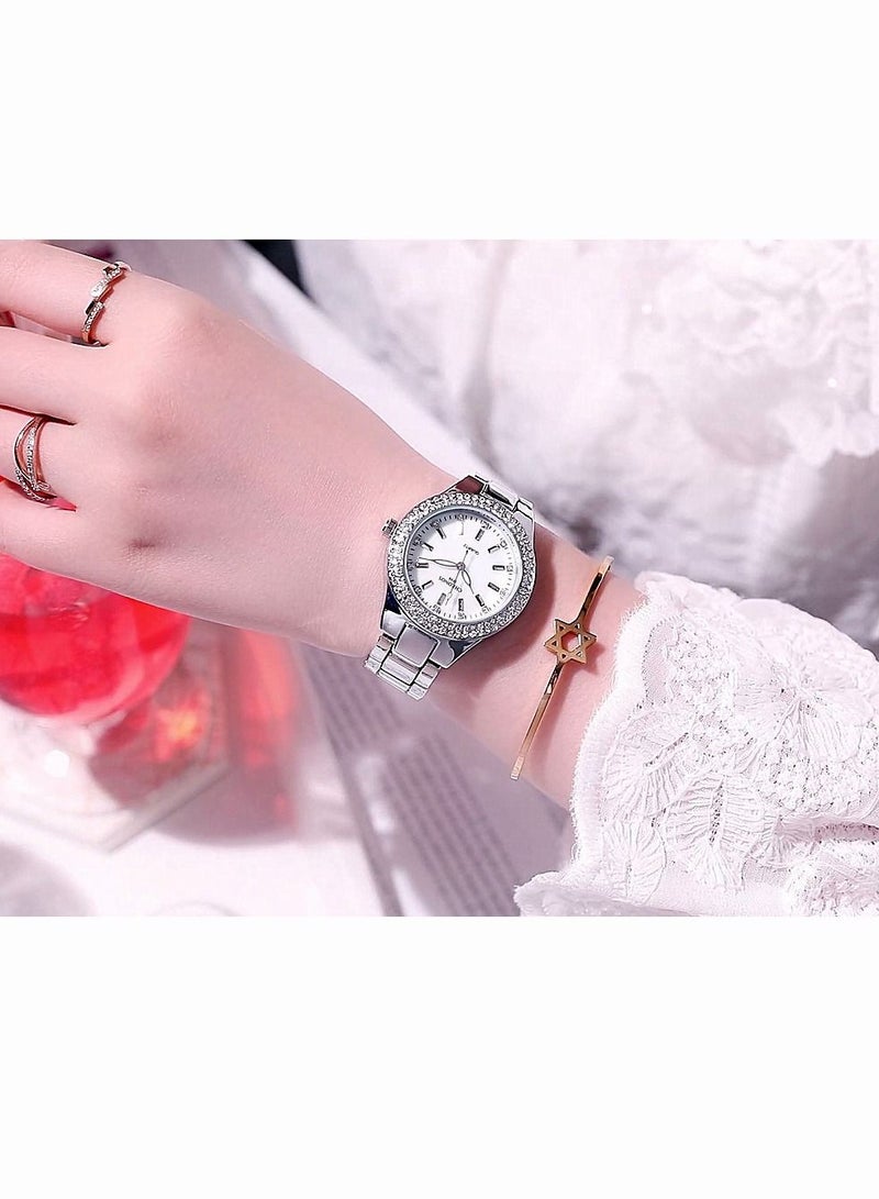 CHRONOS Luxury Crystal Women Dress Watch Fashion Classic Waterproof Stainless Steel Quartz Ladies Wristwatches - Image 3