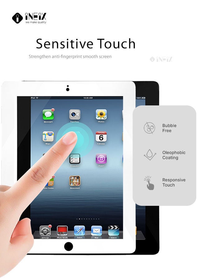 INEIX Full Screen Edge to Edge Screen Protector  For Apple iPad 2/3/4 9.7 - White  - Image 4