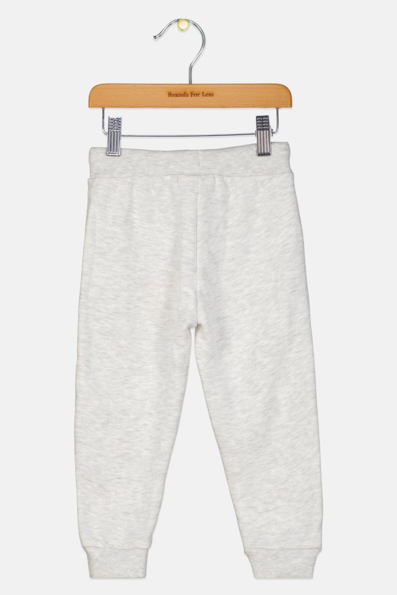Fox Toddlers Boy Heather Jogger Pants, Grey - Image 2