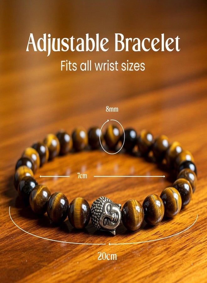 Astrotalk Tiger Eye Bracelet | Healing Crystal for Confidence & Protection | Natural Tiger Eye Stone | Crystal Bracelet for Women & Men | Certificate of Authenticity - Image 4