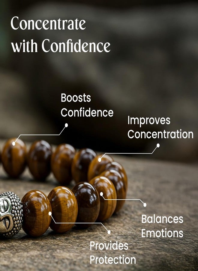 Astrotalk Tiger Eye Bracelet | Healing Crystal for Confidence & Protection | Natural Tiger Eye Stone | Crystal Bracelet for Women & Men | Certificate of Authenticity - Image 3