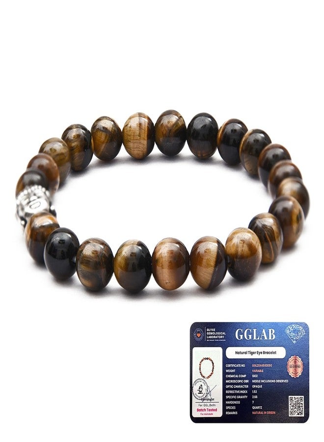 Astrotalk Tiger Eye Bracelet | Healing Crystal for Confidence & Protection | Natural Tiger Eye Stone | Crystal Bracelet for Women & Men | Certificate of Authenticity - Image 1
