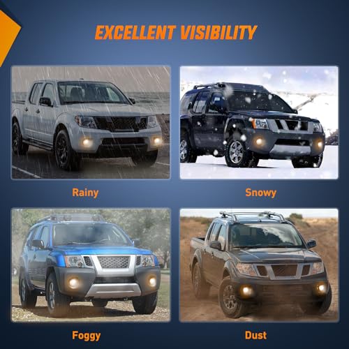 Nilight Fog Light Assembly Compatible with 2010 2011 2012 2013 2014 2015 Frontier 2005-2014 Xterra Bumper Driving Lamps Driver Side and Passenger Side - Image 4