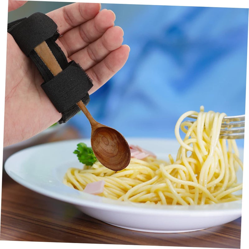 Oxford Durable Spoon Fixing Strap for Disabled Elderly Black Utensil Holder - Image 5