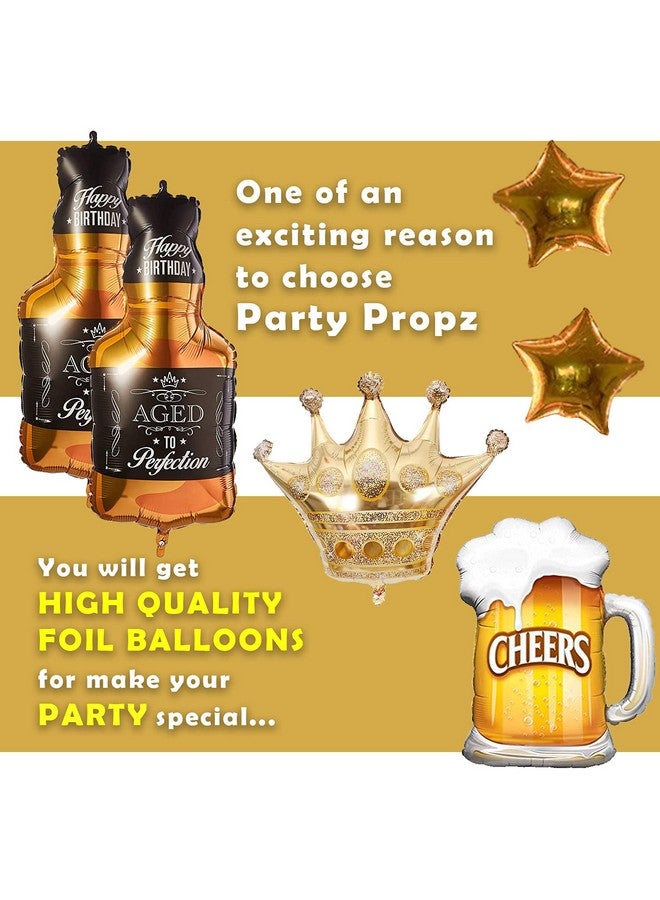 Party Propz(Laksha Gold) Happy Birthday Decoration For Husband - 63pcs Birthday Decoration Items For Husband | Birthday Decoration Kit | Birthday Decoration Items Kit For Men (Cardstock) - Image 5