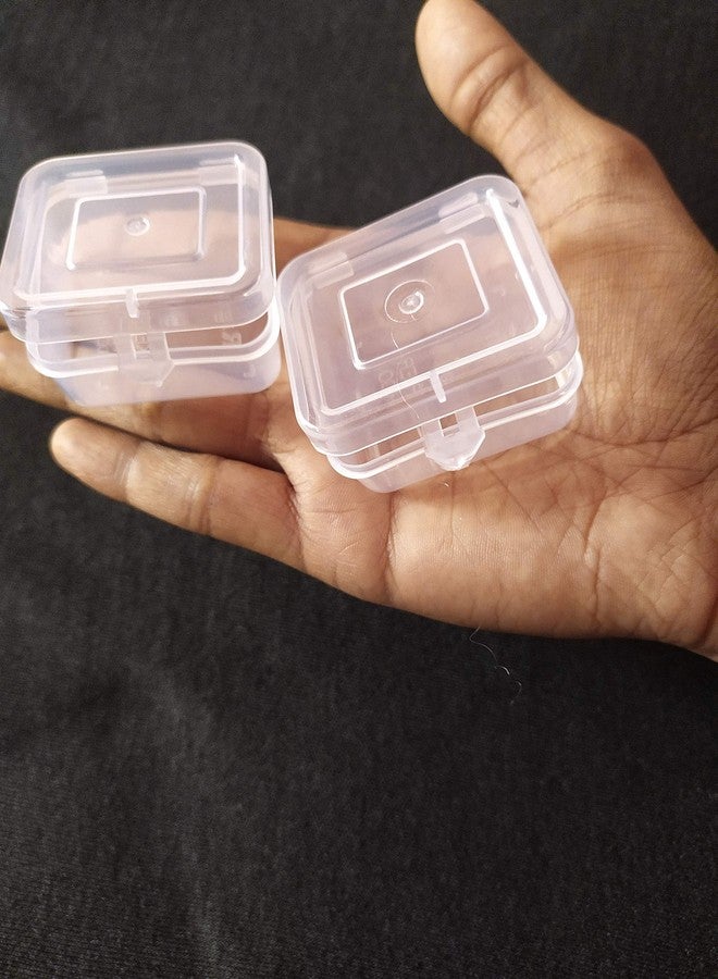 Right Small Containers Plastic Clear Boxes with Lock lid 10 ml (Pack of 24)(Size =4cmx5cm) - Image 1