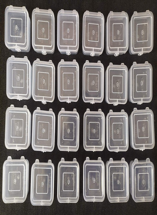 Right Small Containers Plastic Clear Boxes with Lock lid 10 ml (Pack of 24)(Size =4cmx5cm) - Image 2