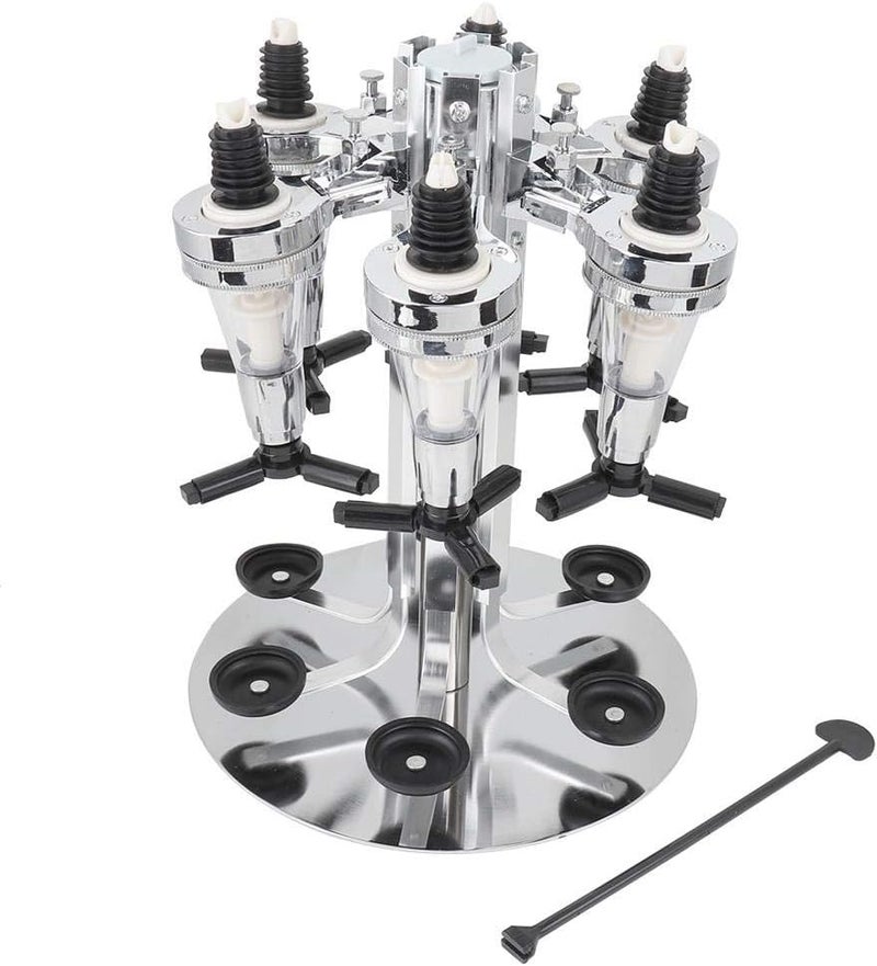 klarako Home Bar Butler, 6 Bottle Rotated Mounted Liquor Holder, Professional Alcohol Dispenser Station, Portable Beverage Wine Racks - Image 1