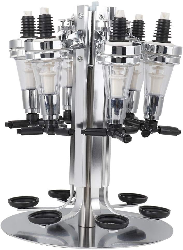 klarako Home Bar Butler, 6 Bottle Rotated Mounted Liquor Holder, Professional Alcohol Dispenser Station, Portable Beverage Wine Racks - Image 2