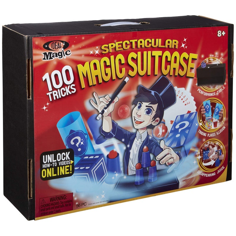 Ideal Magic Spectacular Magic Suitcase, Easy Way to Learn Magic Tricks with Props, Perfect for Beginner Magicians, Over 100 Tricks, For Ages 8 and up - Image 1