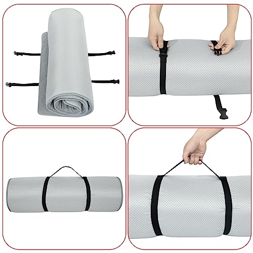 Moonsea Cot Mattress Topper Pad Quilted, Non-Slip Super Soft Comfortable Cool Sleeping Pad 75"x30" for Camping Cot/Rv Bunk/Narrow Twin Beds, Grey - Image 4