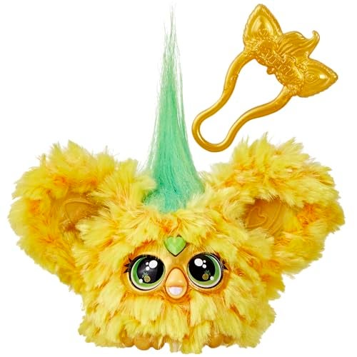 Furby Furblets Hoo-Lah Pineapple Mini Friend, 45+ Sounds & Music, Speaks Only Furbish, Electronic Plush Toys, Yellow & Green, Back to School Gifts, Ages 6+ - Image 1