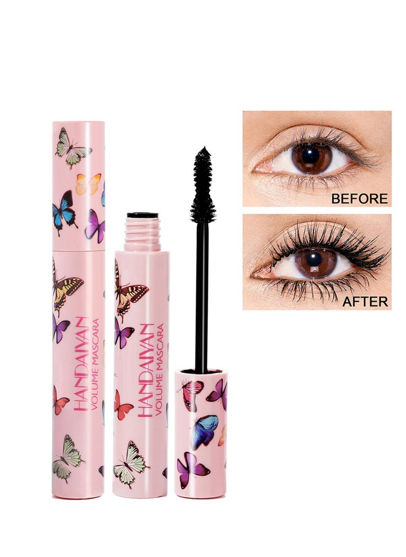 Handaiyan Mascara Black Volume And Long Waterproof Extreme Volume Matte Makeup Mascara Intense Length Lasting Curly Slender,Lengthening Smudge-Proof No Clumping,Easy To Apply Best Grande Lash  - Image 1