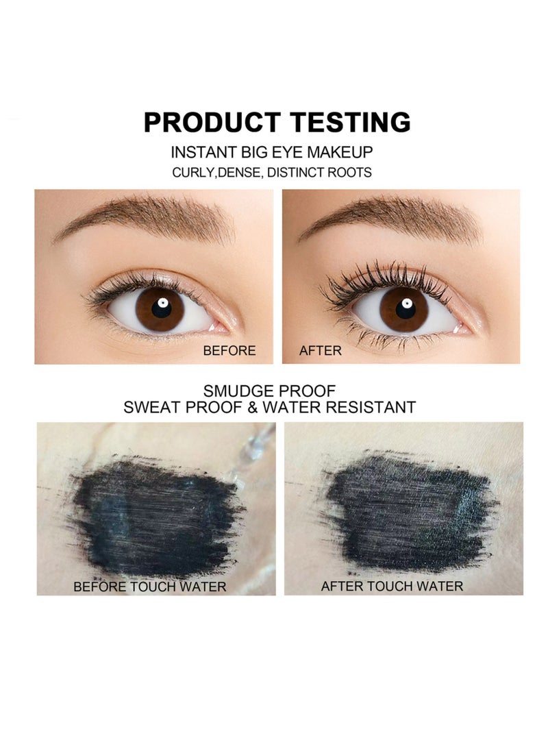 Handaiyan Mascara Black Volume And Long Waterproof Extreme Volume Matte Makeup Mascara Intense Length Lasting Curly Slender,Lengthening Smudge-Proof No Clumping,Easy To Apply Best Grande Lash  - Image 5