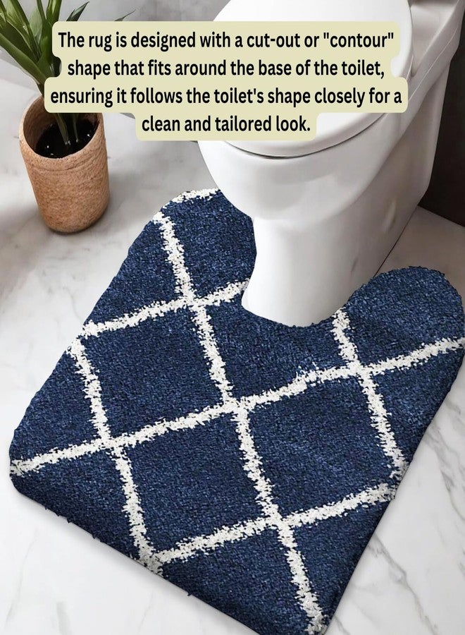 VASAC Ultra Premium Microfiber Bath Rug Set - 3-Piece Ultra-Soft, Plush, Natural Highly Absorbent & Non-Slip - U-Shaped Contour Rug for Toilet - Image 2