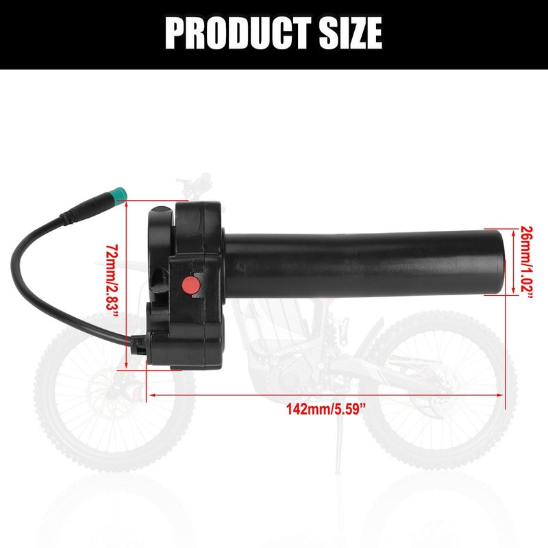 Cylemoto Throttle Handle Twist Grip for Talaria 5 Pin 5-Wire Interface for Talaria Sting MX3 MX4 MX5 Electric Dirt Bike Black - Image 2