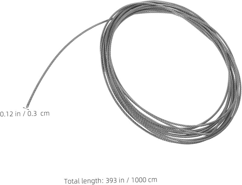 Stainless Steel Clothesline Wire Rope Indoor Outdoor Weatherproof Laundry Camping Backyard - Image 3