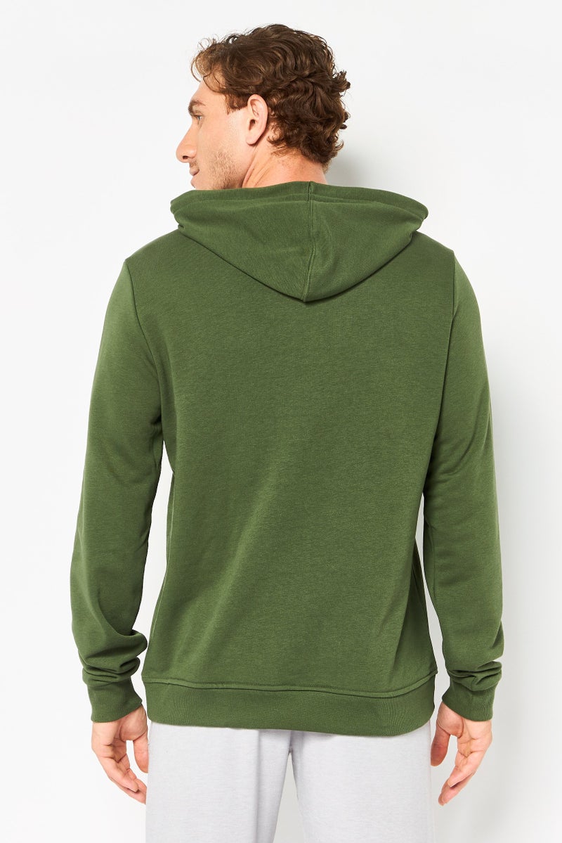 Reebok Men Sportswear Fit Long Sleeve Outdoor Hoodie, Dark Olive - Image 4