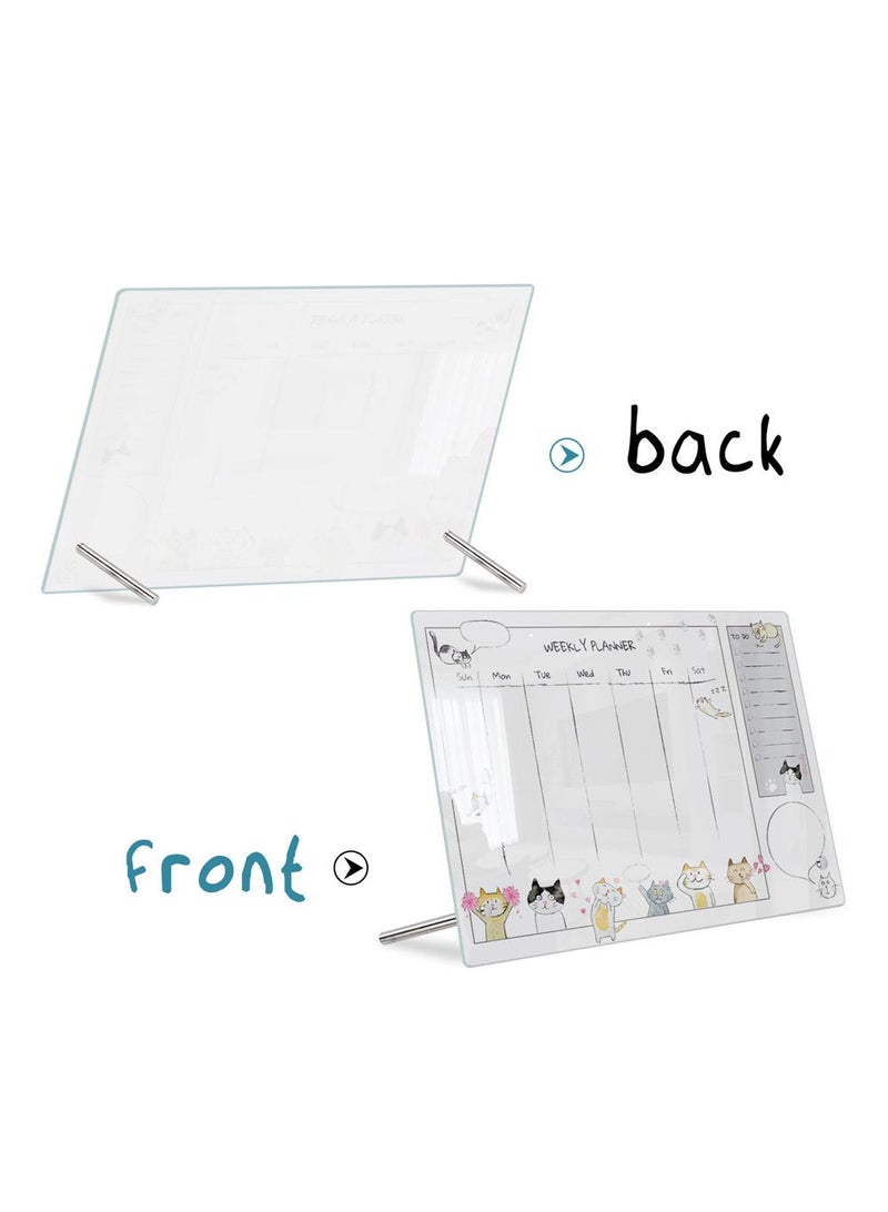 Acrylic Week Plan Desktop Memo Message Board Erasable Office Memo Writing Board - Image 3