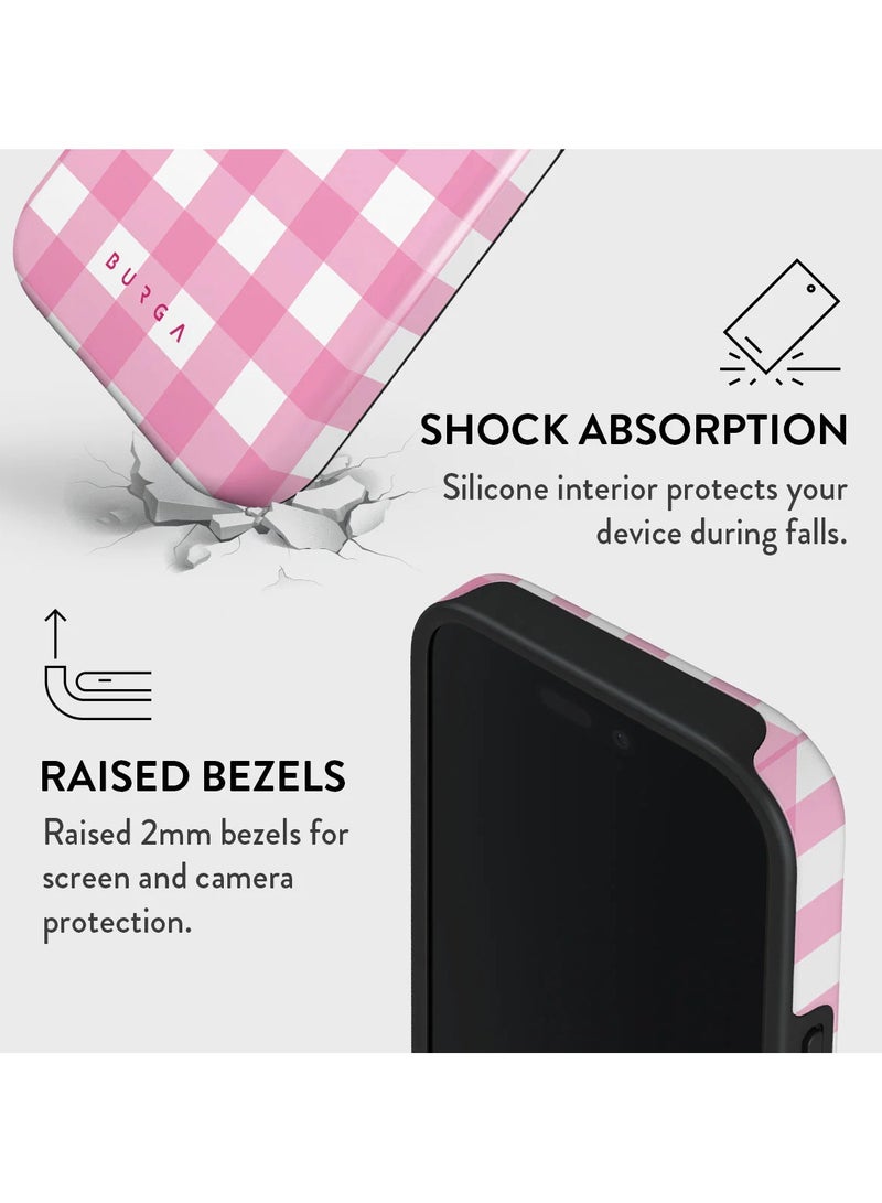BURGA iPhone 16 Pro Case, 2 Piece Hard Shell + TPU Interior, Shock Absorption, All Port Accessible, Raised Bezel For Screen & Camera Protection, Never Fading HQ Print, Think Pink - Image 4