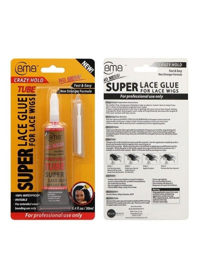 BMB 2Pcs 30ml Tube Super Lace Wig Glue 100% Waterproof Invisible Super Fix Adhesive For Lace Wigs Long Lasting Hold Salon Home Use - Image 2