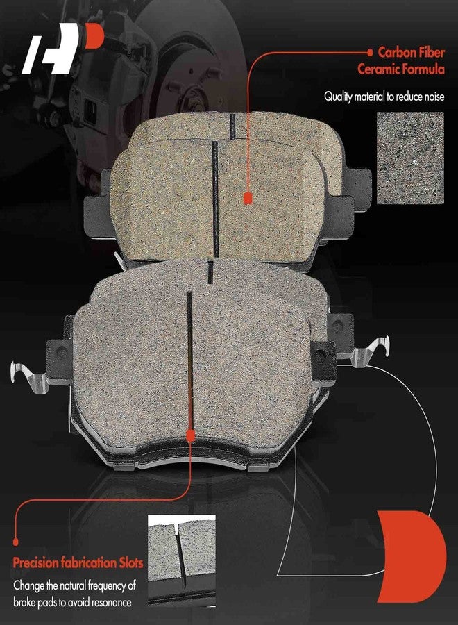 أ-بريميوم طقم وسادات فرامل قرصية سيراميكية أمامية وخلفية من A-Premium، متوافق مع موديلات مختارة من نيسان وإنفينيتي - ألتيما 2005-2006، ماكسيما 2004-2008، مورانو 2003-2007 و2009-2012، FX35/FX45 2003-2005 - Image 3