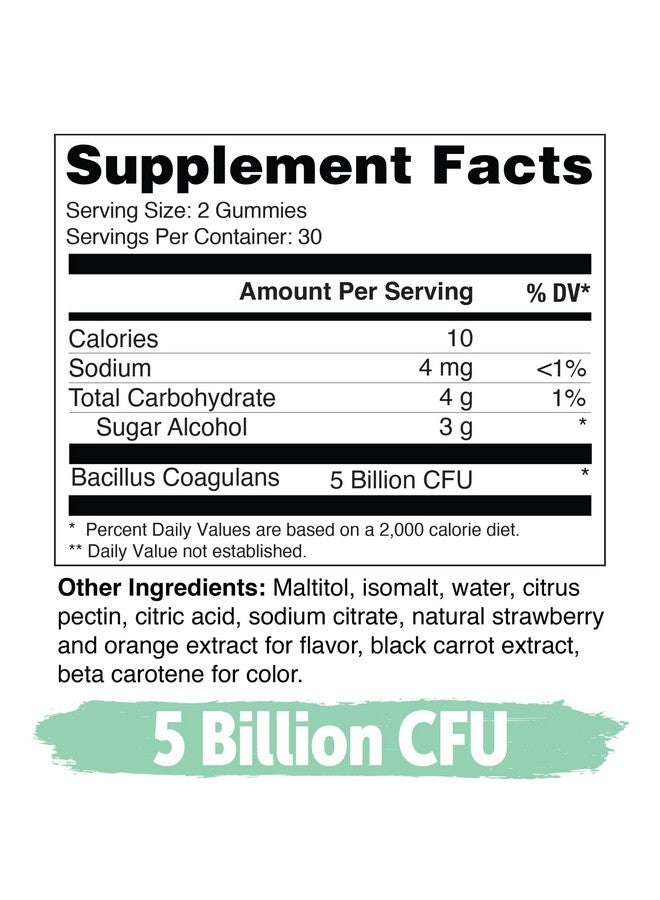Yuve Vegan Probiotic Gummies Probiotics For Women & Men Sugar & Glutenfree Gummy Probiotics Digestive & Immune Support 5 Billion Cfu Helps With Constipation Bloating & Leaky Gut Nongmo 60Ct - Image 4