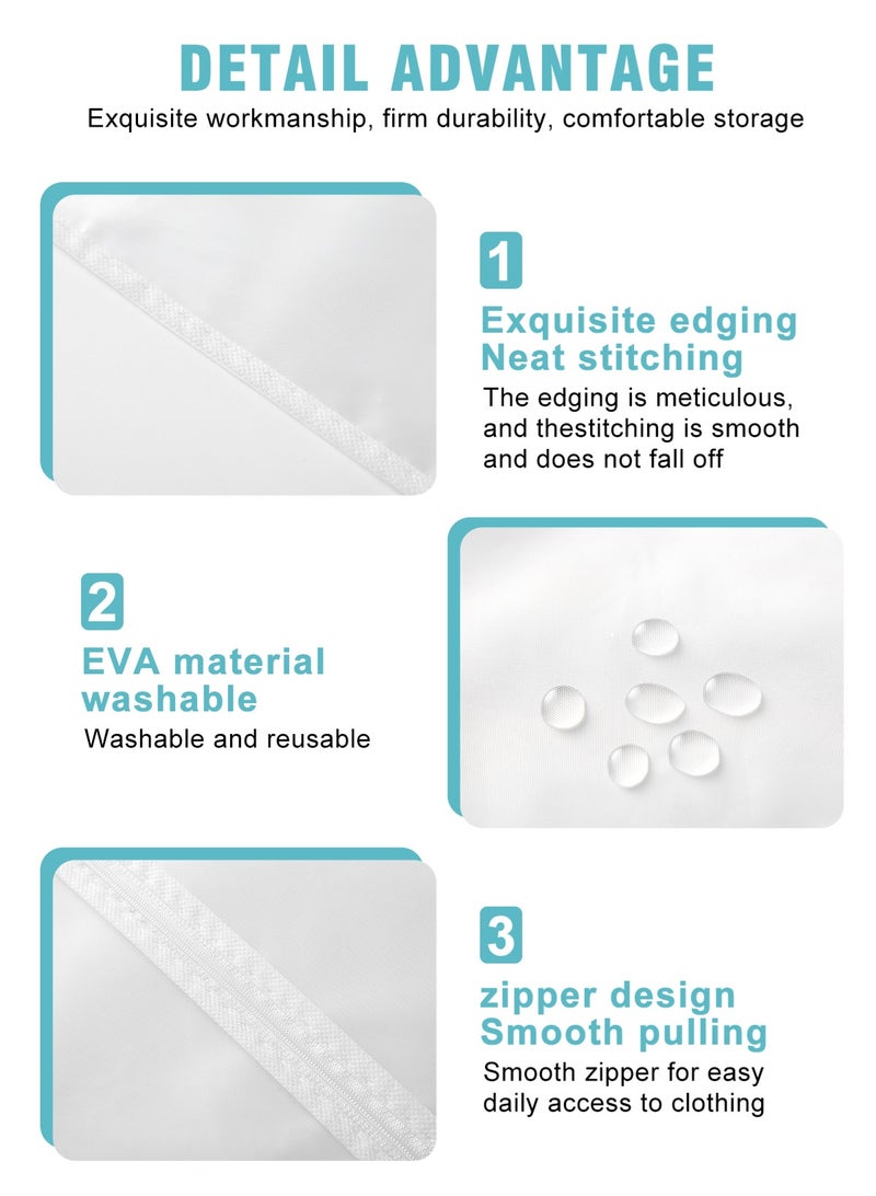 هومار كيت أكياس الملابس 5 حزم أكياس الملابس لتعليق الملابس الملابس الصديقة للتنفس البدلة حقيبة الملابس غطاء للتخزين البدلات القمصان التي شيرت والسترات مناسبة للبالغين والأطفال - Image 4