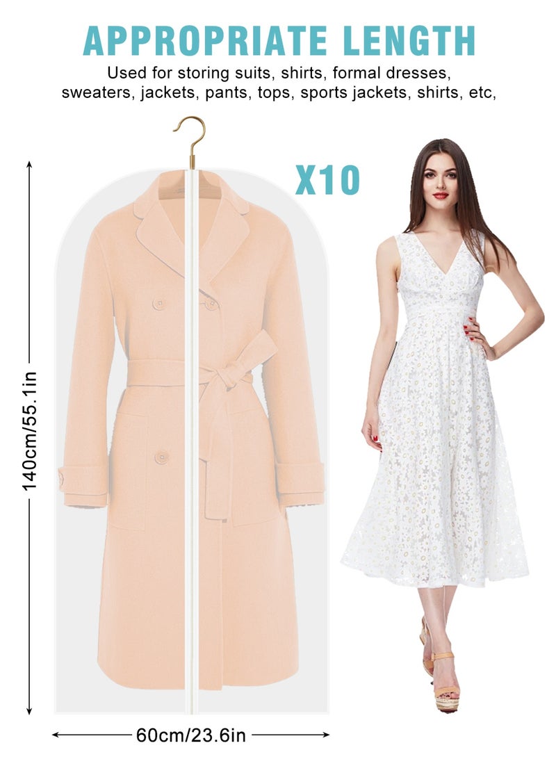 هومار كيت أكياس الملابس 5 حزم أكياس الملابس لتعليق الملابس الملابس الصديقة للتنفس البدلة حقيبة الملابس غطاء للتخزين البدلات القمصان التي شيرت والسترات مناسبة للبالغين والأطفال - Image 2