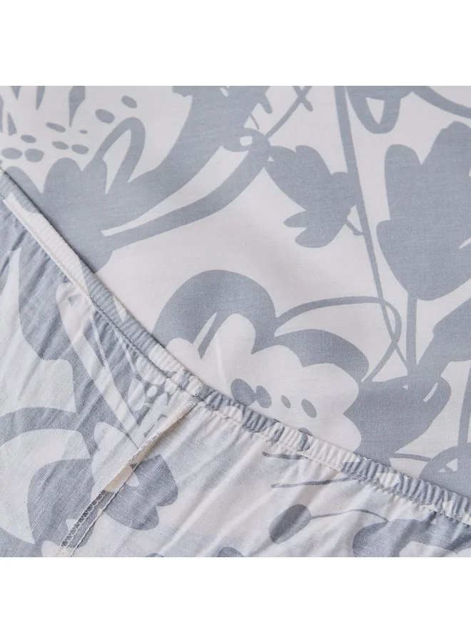 Home Box Aurora Heya Printed Cotton King Fitted Sheet 200 x 33 x 180 cm