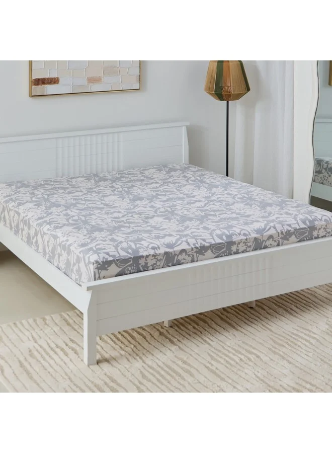 Home Box Aurora Heya Printed Cotton King Fitted Sheet 200 x 33 x 180 cm
