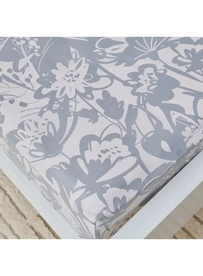 Home Box Aurora Heya Printed Cotton King Fitted Sheet 200 x 33 x 180 cm
