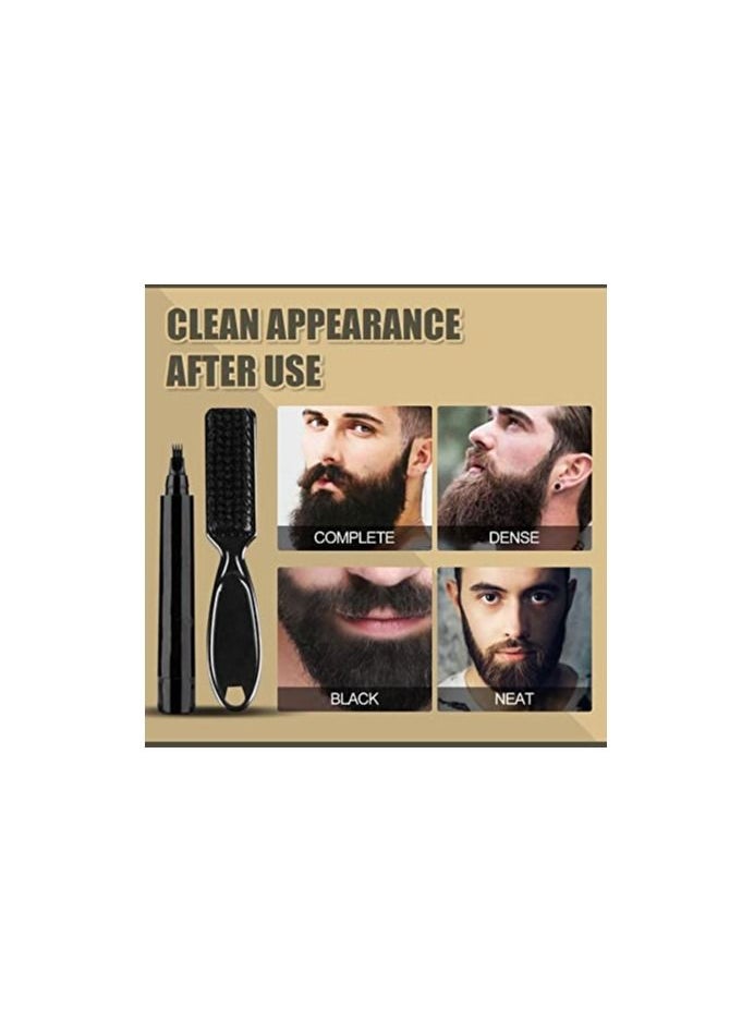Generic - Beard Pencil Filler for Men - Beard and Mustache Definer with Dual Tip, Waterproof, Smudge-Proof, Natural Hairline, Long-Lasting Beard Enhancement Kit for Fuller - Image 1