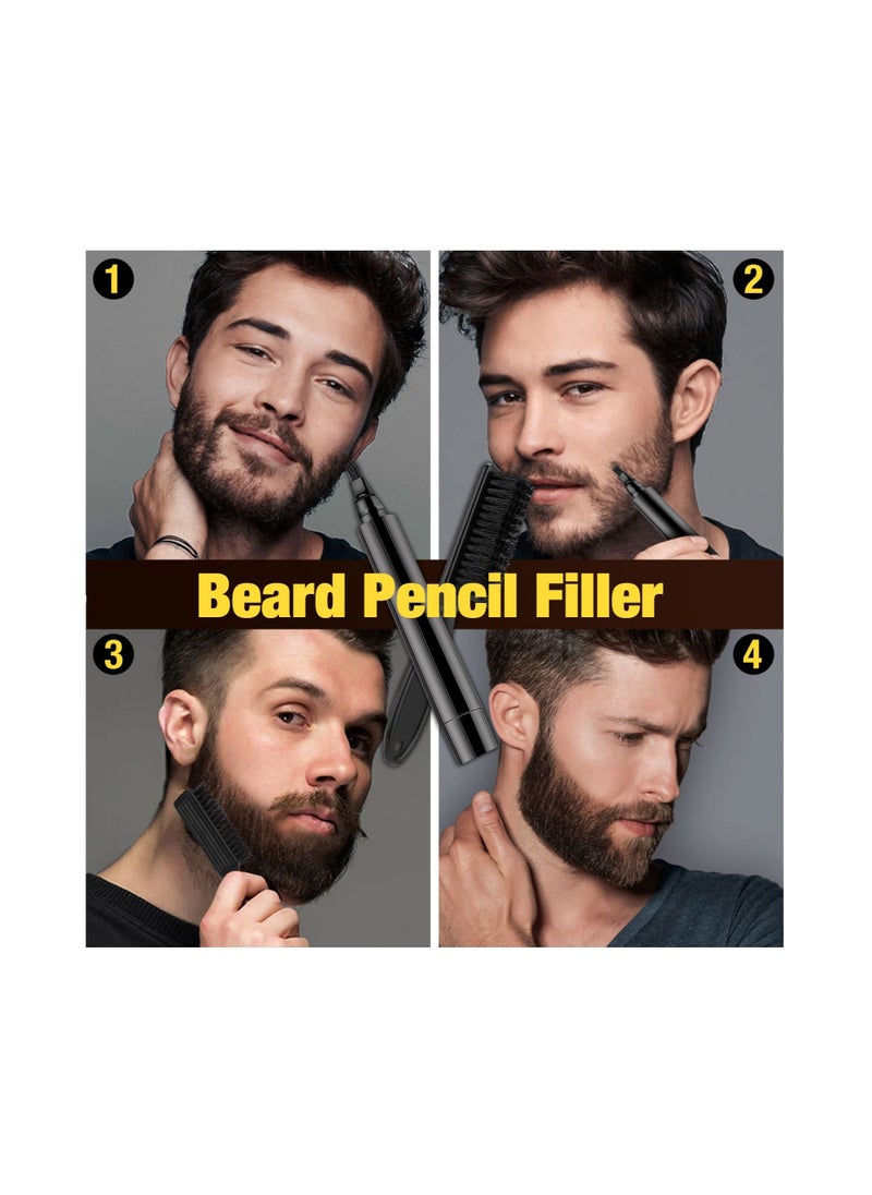 Generic - Beard Pencil Filler for Men - Beard and Mustache Definer with Dual Tip, Waterproof, Smudge-Proof, Natural Hairline, Long-Lasting Beard Enhancement Kit for Fuller - Image 1