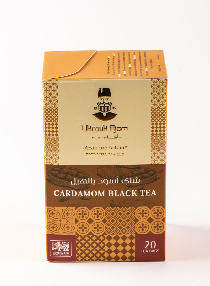 Ukrouk Ajam Ukrouk Ajam Pure Ceylon Cardamom Black Tea (20 Envelope Tea Bags)  - Image 3