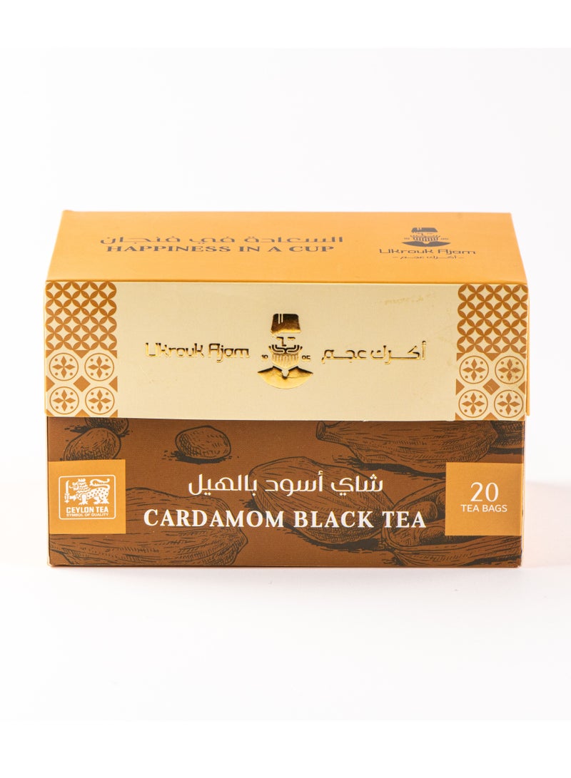 Ukrouk Ajam Ukrouk Ajam Pure Ceylon Cardamom Black Tea (20 Envelope Tea Bags)  - Image 2