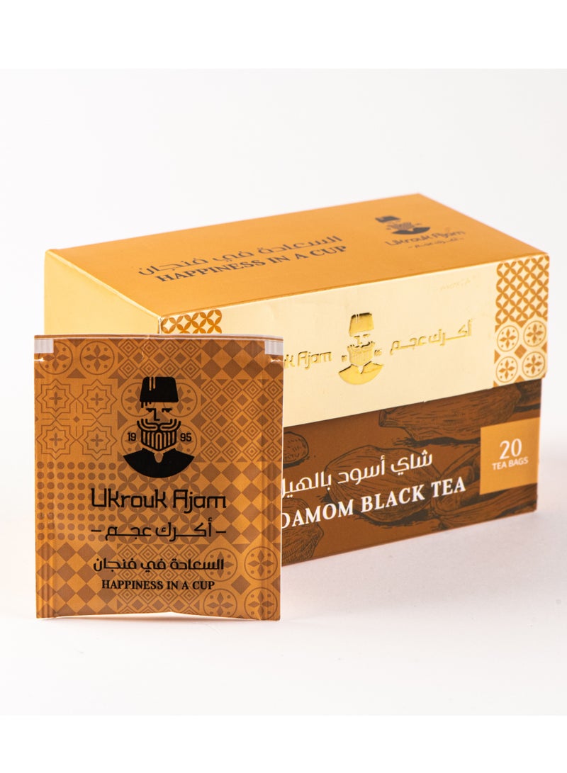 Ukrouk Ajam Ukrouk Ajam Pure Ceylon Cardamom Black Tea (20 Envelope Tea Bags)  - Image 5