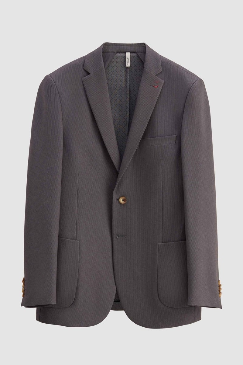 Ds Groom Slim Fit Gray Printed Suit