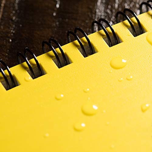 Rite in the Rain Weatherproof 6" x 9" Top Spiral Notebook, Yellow Cover, Universal Pattern (No. 169) - Image 5